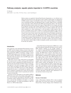 Pathway analysis: aquatic plants imported in 10 EPPO countries