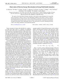 Observation of Electron Energy Discretization in Strong Field Double