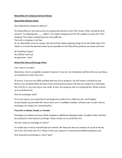 NaturePlay Art Company General Policies NaturePlay Delivery