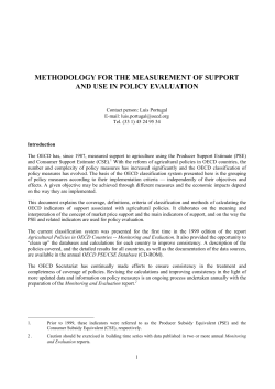 methodology for the measurement of support and use in