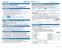 Advance &ndash; Faculty Information System (Phase 1)