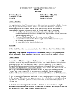 INTRODUCTION TO COMMUNICATION THEORY