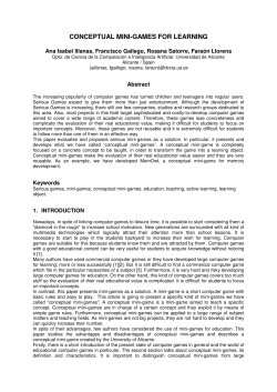 conceptual mini-games for learning - RUA