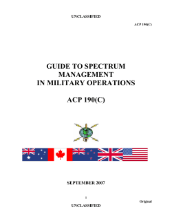 guide to spectrum management in military operations