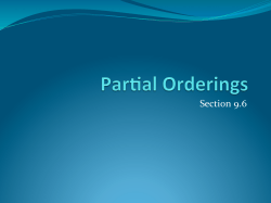 Partial Ordering