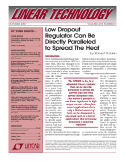 Low Dropout Regulator Can Be Directly Paralleled to Spread The Heat