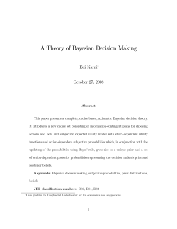 A Theory of Bayesian Decision Making