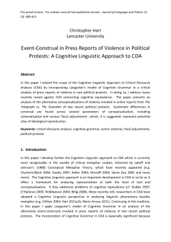 Event-Construal in Press Reports of Violence in