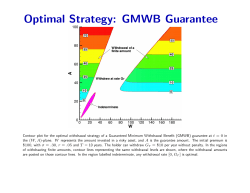 Optimal Strategy: GMWB Guarantee