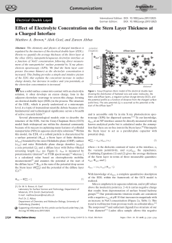 Effect of Electrolyte Concentration on the Stern