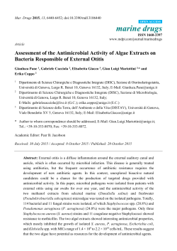 Assessment of the Antimicrobial Activity of Algae Extracts on
