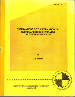 OBSERVATIONS OF THE FORMATION OF HYDROCARBON GAS