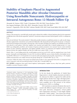 Stability of Implants Placed in Augmented