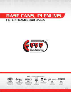 a2-base cans, plenums, filter frames and bases