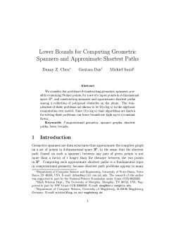 Lower Bounds for Computing Geometric Spanners and Approximate