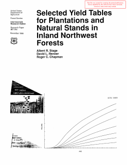 Selected yield tables for plantations and natural stands in Inland