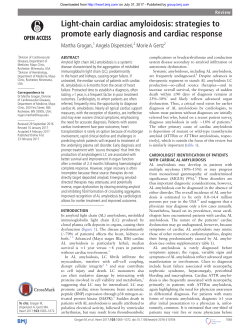 Light-chain cardiac amyloidosis: strategies to promote