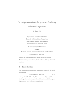 On uniqueness criteria for systems of ordinary differential equations