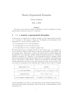 Matrix Exponential Tricks