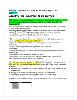 Fall lesson relation between addition and subtraction