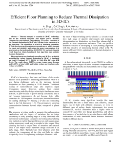 Efficient Floor Planning to Reduce Thermal Dissipation in 3D