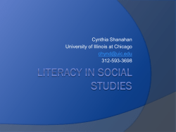 Literacy in the Social Studies