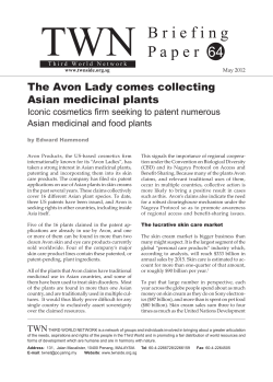 The Avon Lady comes collecting Asian medicinal plants