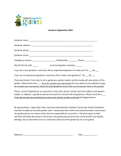 Garden Application and Guidelines