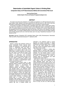 Determination of Assimilable Organic Carbon in