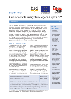 Can renewable energy turn Nigeria`s lights on?
