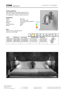 Technical specification Clear refined lines, simple elegance where