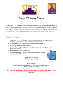 The course will include - The Learning Staircase