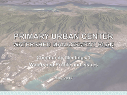 primary urban center watershed management plan