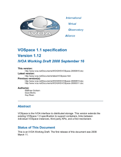 IVOA Document Template