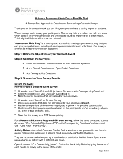 Step 1: Define the Objectives of your Outreach Event Step 2