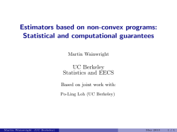 non-convex - Big data: theoretical and practical challenges