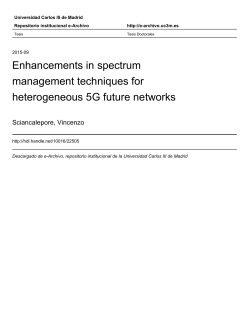 Enhancements in spectrum management techniques for