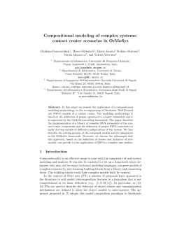 Compositional modeling of complex systems: contact center