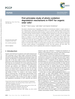 First principles study of photo-oxidation