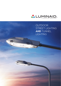 outdoor street lighting and tunnel lighting