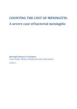 COUNTING THE COST OF MENINGITIS: A severe case of bacterial