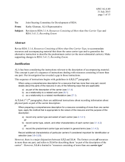 6JSC/ALA/40 - RDA Steering Committee
