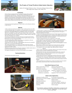 The Promise of Virtual Worlds in Global Justice Education