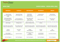 choice menu - from april 2016