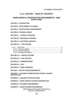 e.3.2 lighting - UNSW Facilities Management