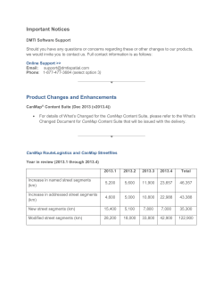 Important Notices Product Changes and Enhancements