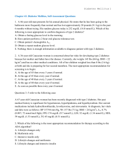 Diabetes Mellitus 1 Chapter 43. Diabetes