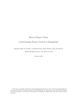 Born-to-Export Firms - International Growth Centre