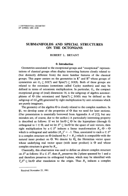 submanifolds and special structures on the octonians
