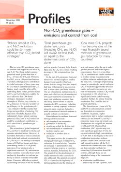 Non-CO2 greenhouse gases &ndash; emissions and control from coal